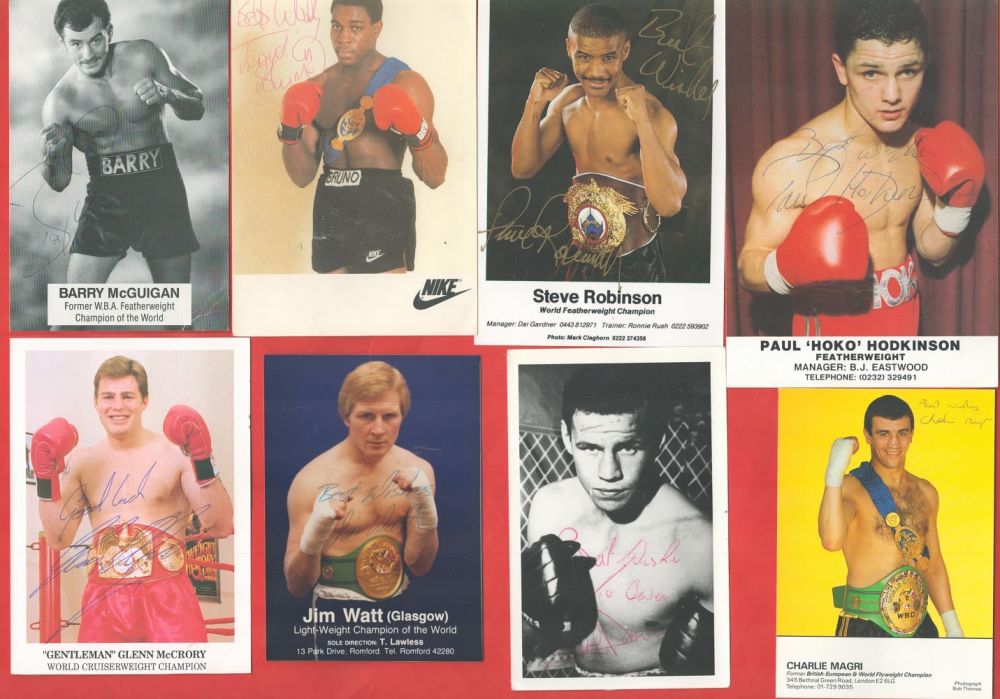 Lot 82: Boxing British World Champions collection 8 fantastic assorted...