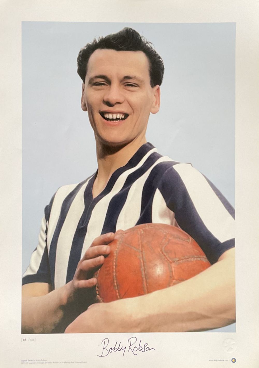 Lot 93: Football Bobby Robson signed 24x17 big blue tube...