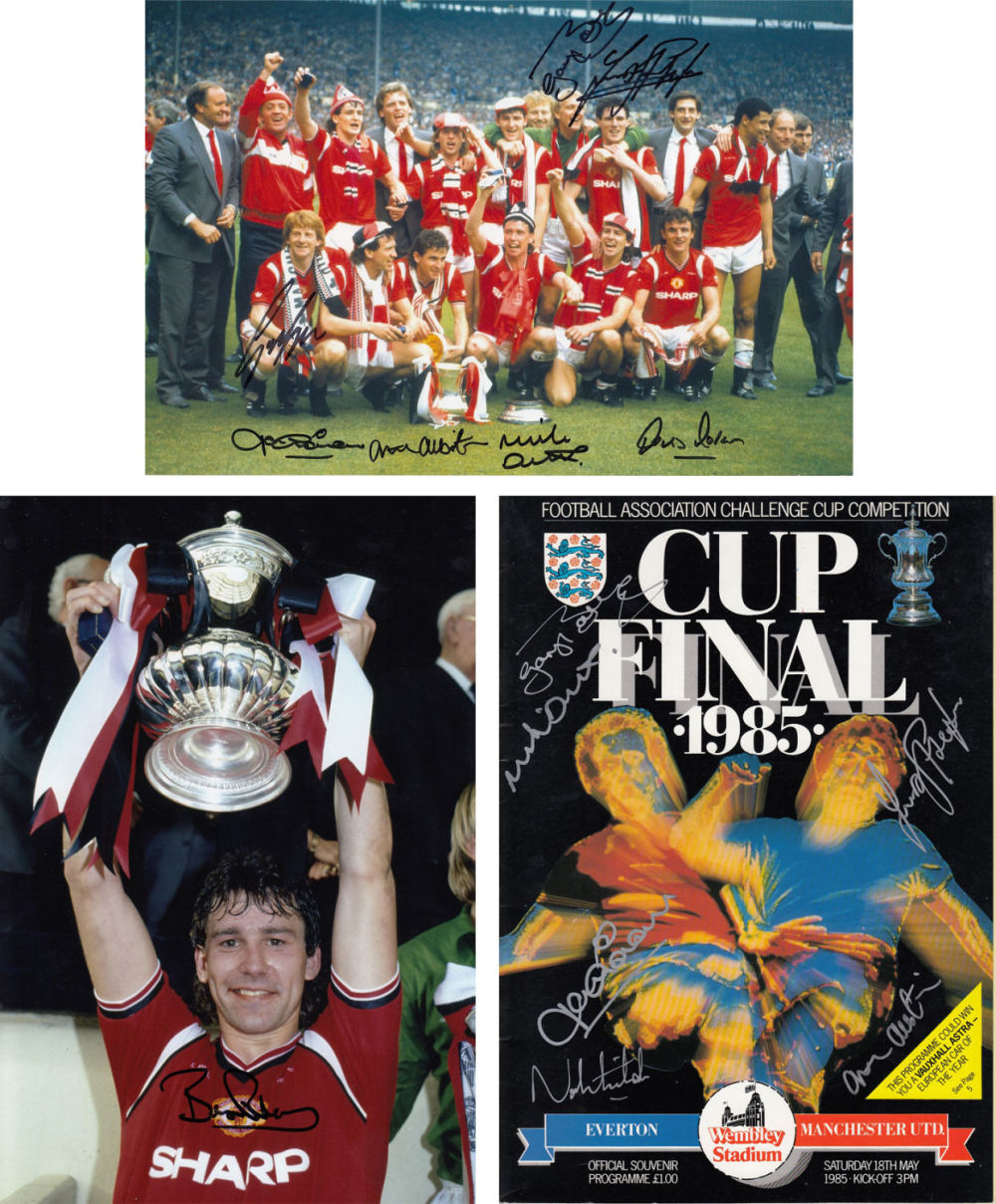 Lot 115: Autographed MAN UNITED 12 x 8 photo -...
