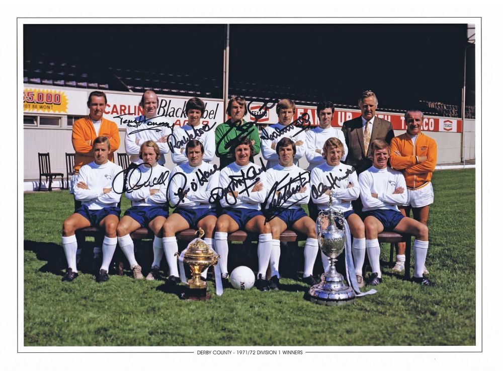 Lot 121: Autographed DERBY COUNTY 16 x 12 photo edition...
