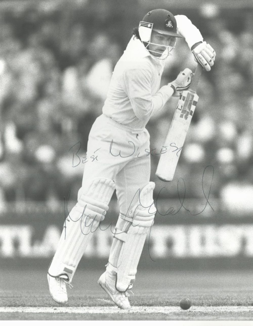 Lot 133: Cricket Mark Ramprakash signed 10x8 black and white...
