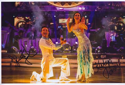 Joe McGann and Katya Jones signed 12x8inch colour photo.