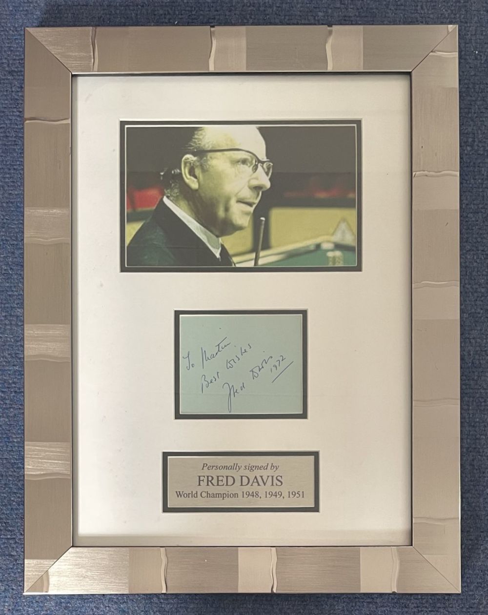 Lot 160: Fred Davis 19x14 overall size mounted and framed...