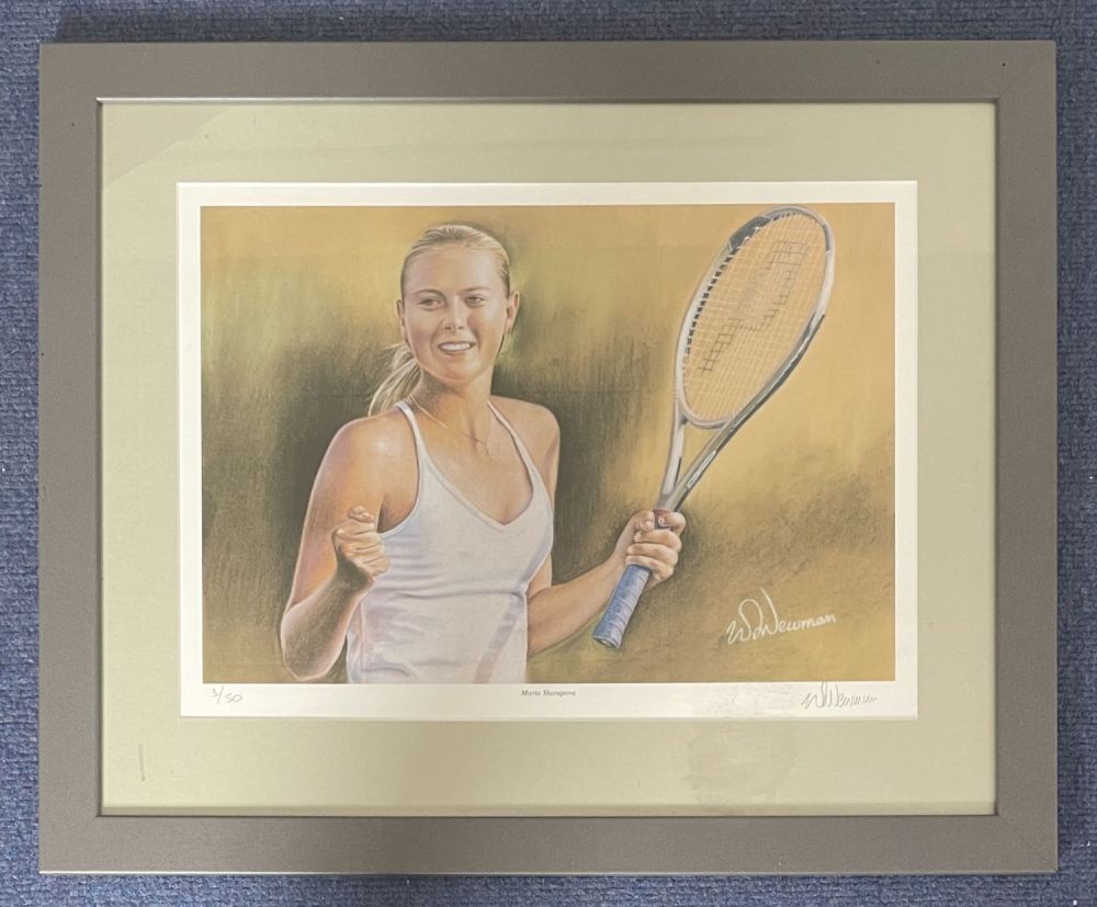 Lot 168: Maria Sharapova 18x22 overall size mounted and framed...