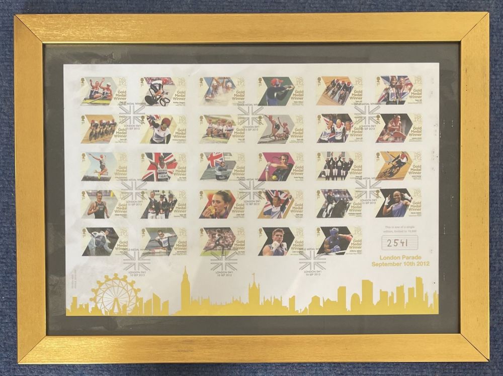 Lot 170: London Parade Gold medallist stamps 14x18 overall size...