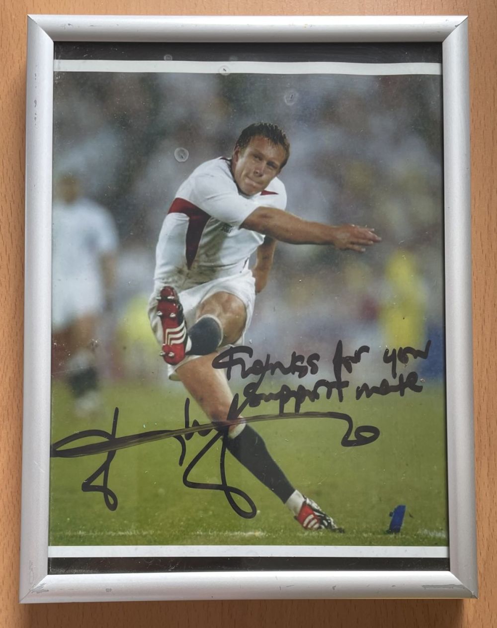 Lot 177: Jonny Wilkinson 6x8 overall size mounted and framed...
