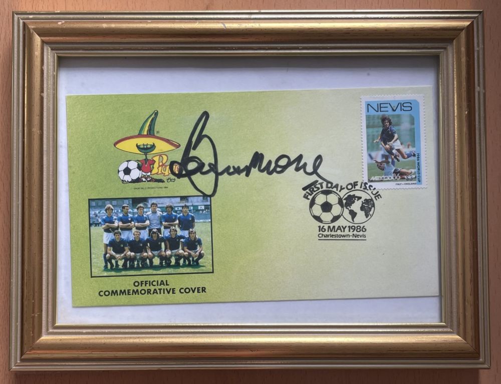 Lot 178: Bobby Moore 6x8 overall size mounted and framed...