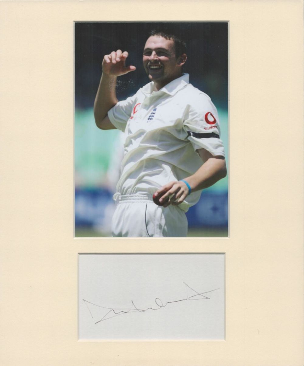 Lot 197: Steve Harmison 10x12 overall size mounted signature piece....