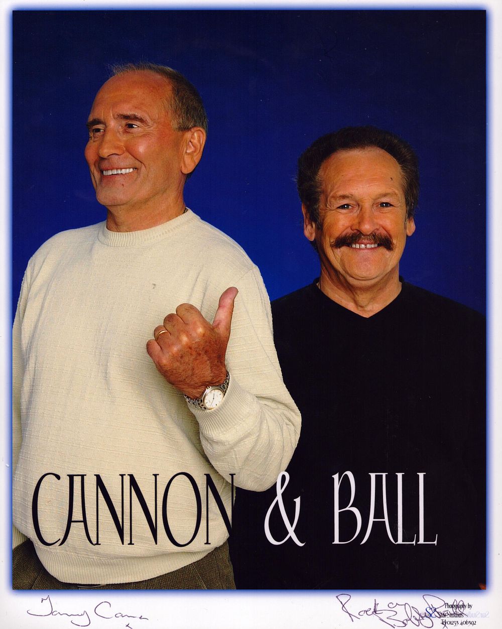 Lot 191: Cannon and Ball signed 10x8inch colour photo.
