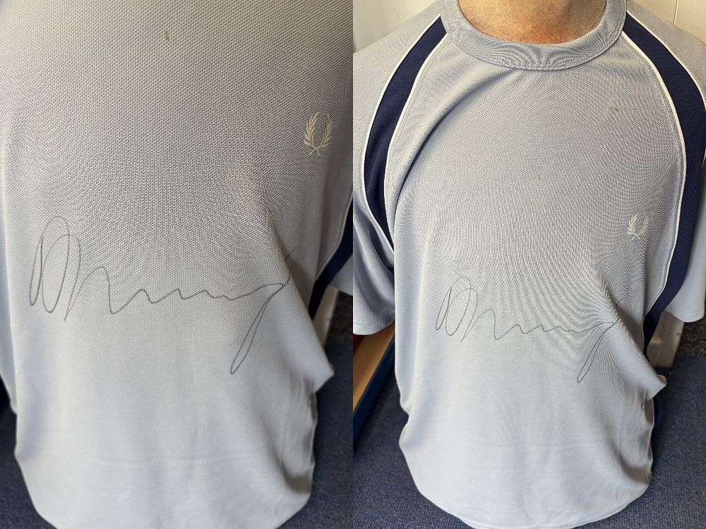 Lot 199: Andy Murray signed shirt.