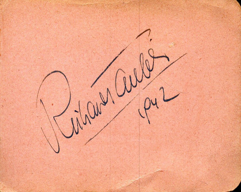 Lot 207: Richard Tauber signed signature piece.