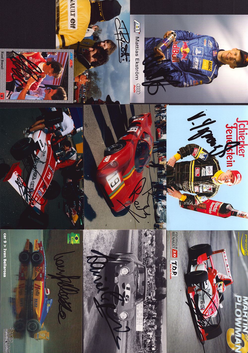 Lot 290: Motor racing signed collection. 20plus signed photos.