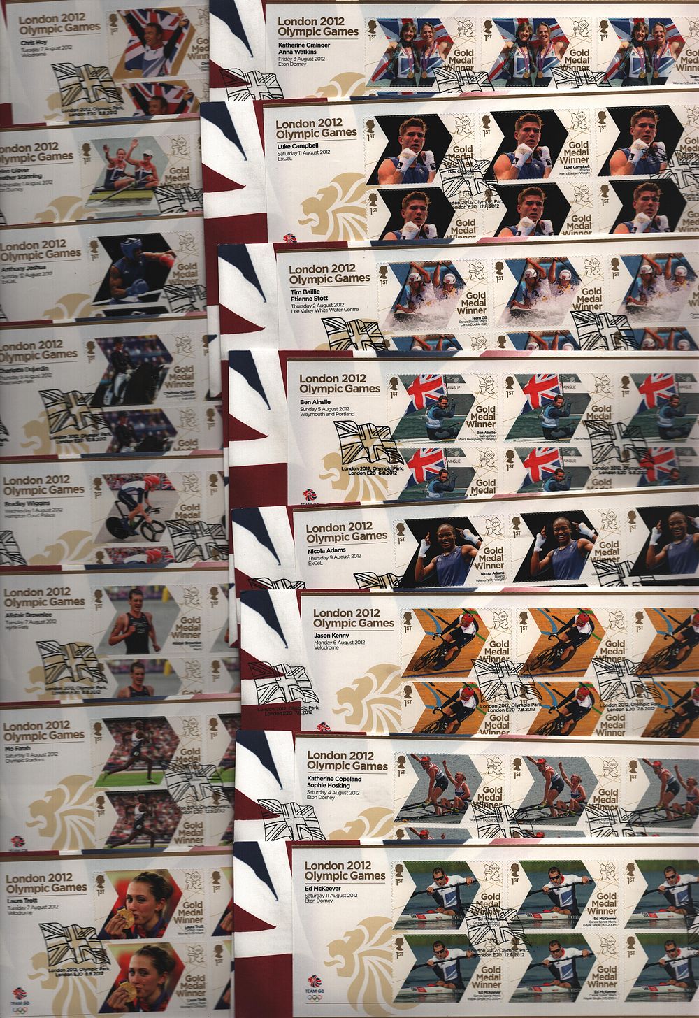 Lot 324: FDC's Collection (20) Unsigned. 'London 2012 Olympic Games...