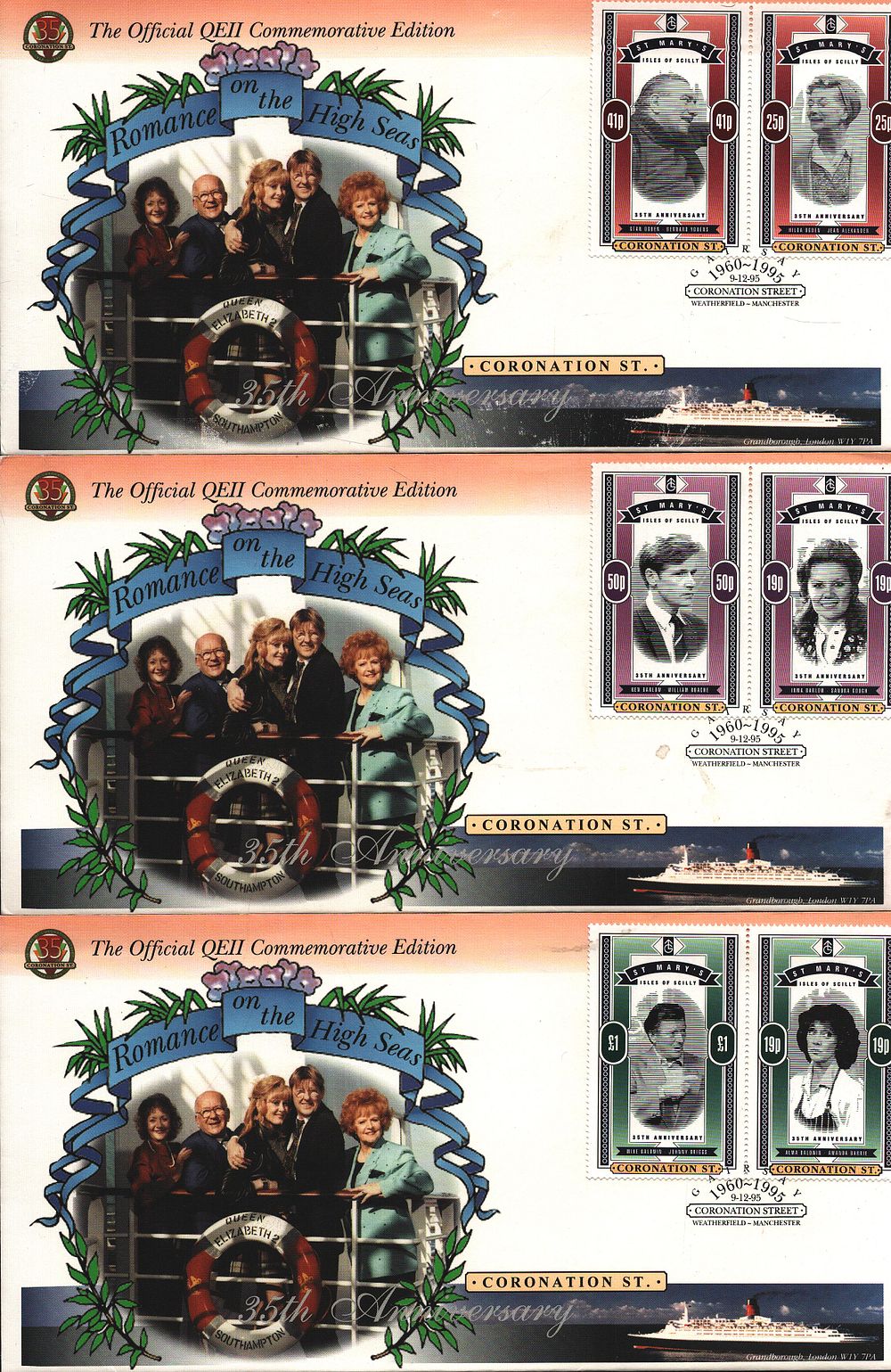 Lot 332: Romance on the High Seas FDC's Collection 3...
