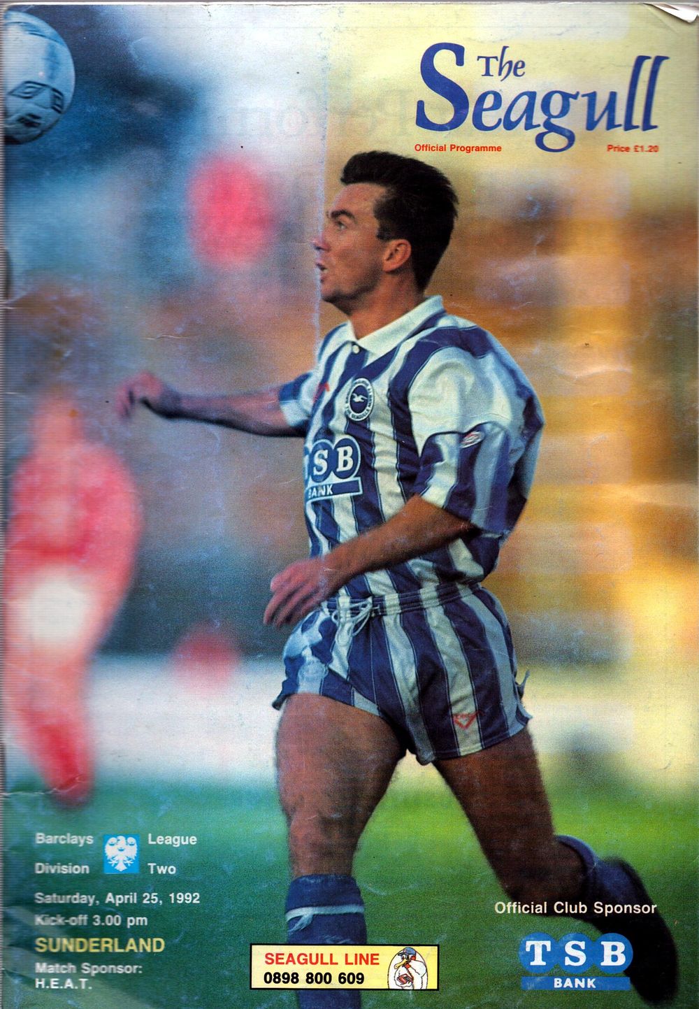 Lot 402: The Seagull Sunderland programme 1992.