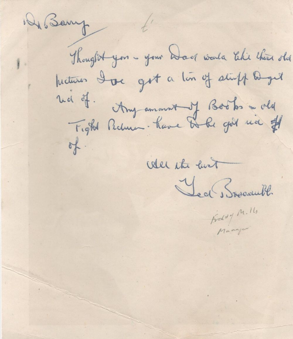 Lot 226: Boxing Ted Broadribb Former British Legendary Fight Manager...