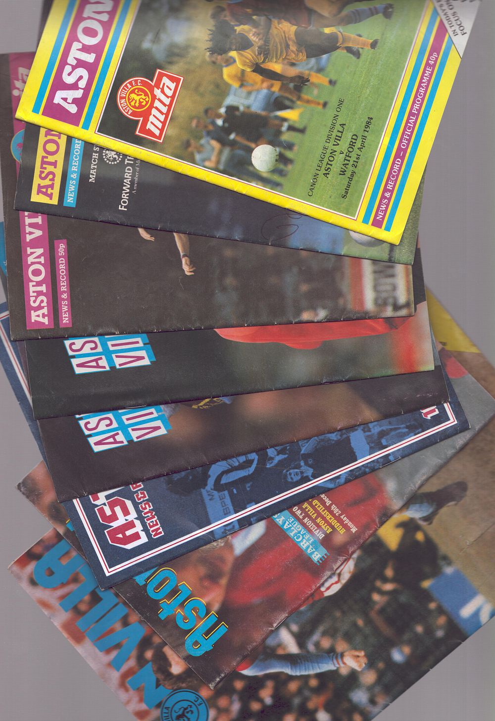 Lot 411: Collection of 7 Aston Villa programmes from 1979,...
