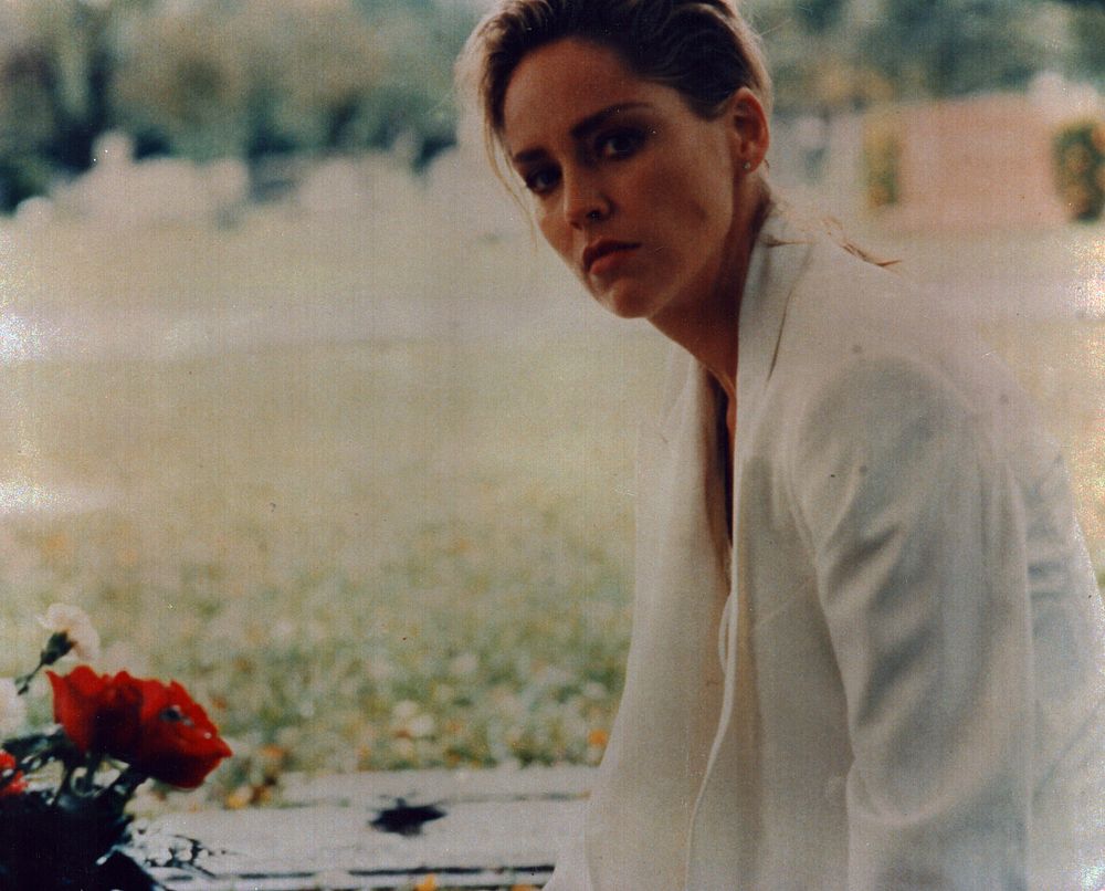 Lot 431: Unsigned 10x8inch coloured photograph of Sharon Stone.