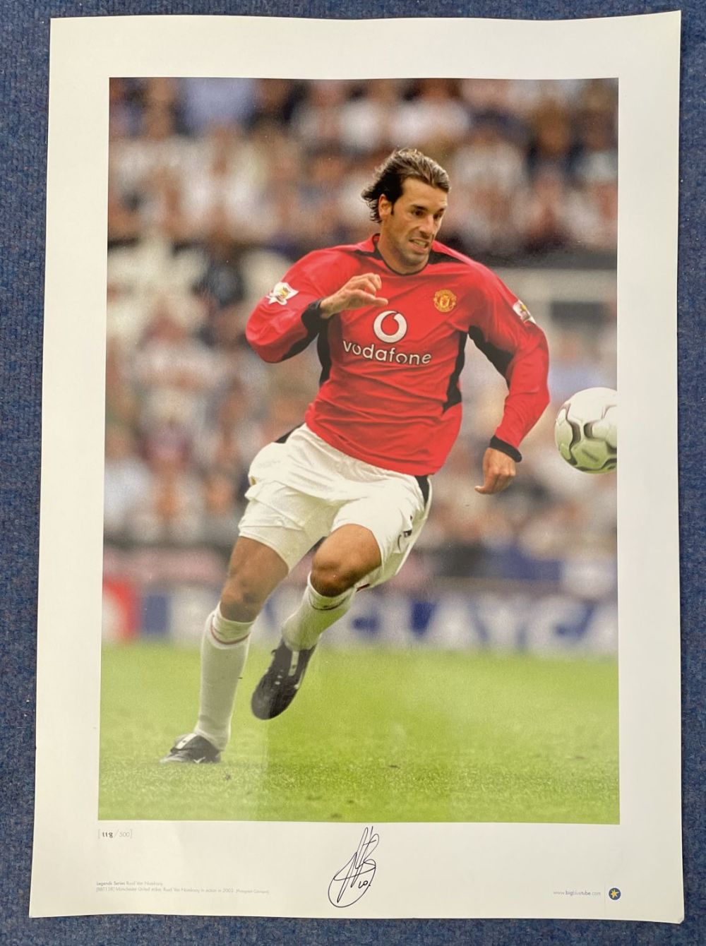 Lot 251: Ruud Van Nistelrooy signed 24x16 overall Legends Series...