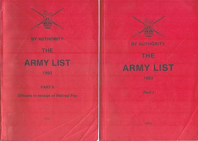 The Army List Supplemet 1993 part 1 and 2, first published 1993.