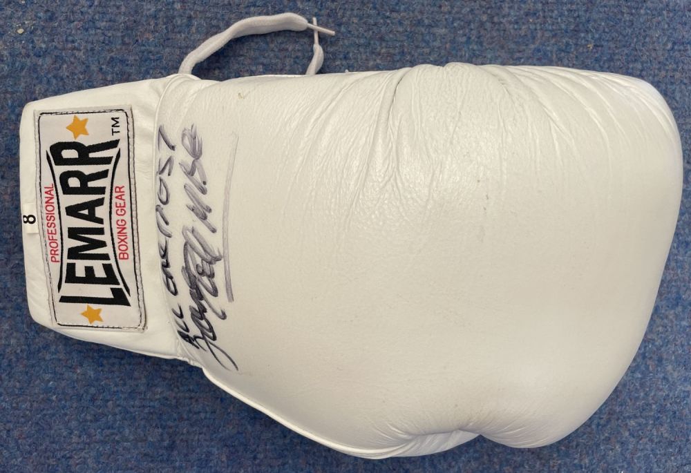 Lot 296: Boxing Legend James Cook MBE Signed Lemarr Boxing...