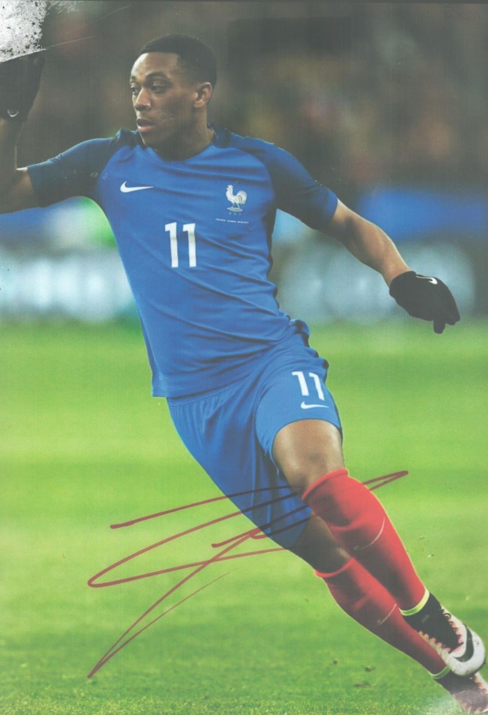 Lot 305: Football France Attacker Anthony Martial Signed 12x8 inch...