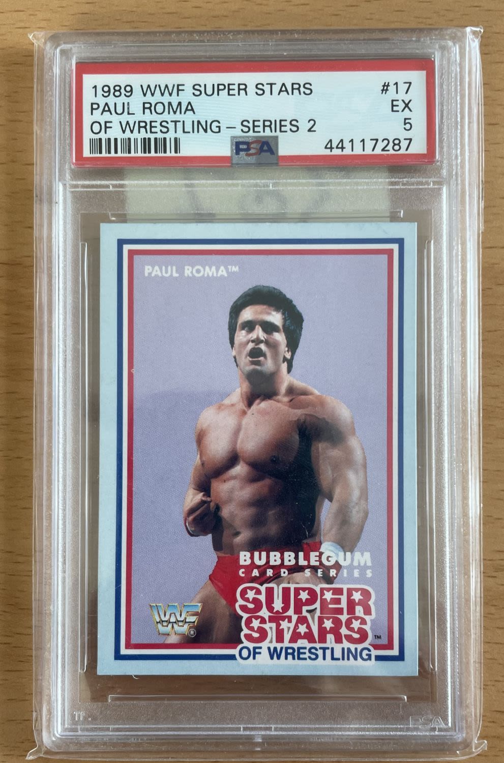 Lot 307: WWF Paul Roma Official Bubblegum Card Series Super...