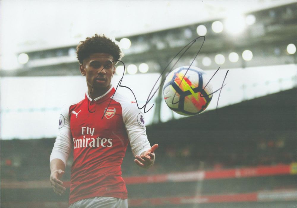 Lot 319: Football Arsenal Youngster Reiss Nelson Signed 12x8 inch...