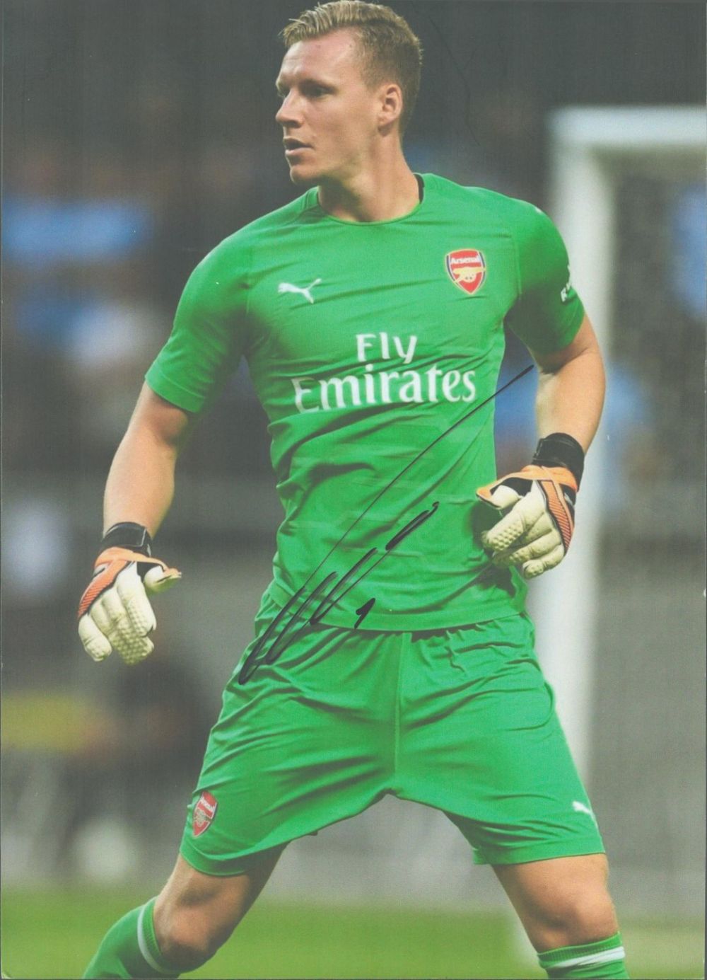 Lot 321: Football Goalkeeper Bernd Leno Signed 12x8 inch Colour...