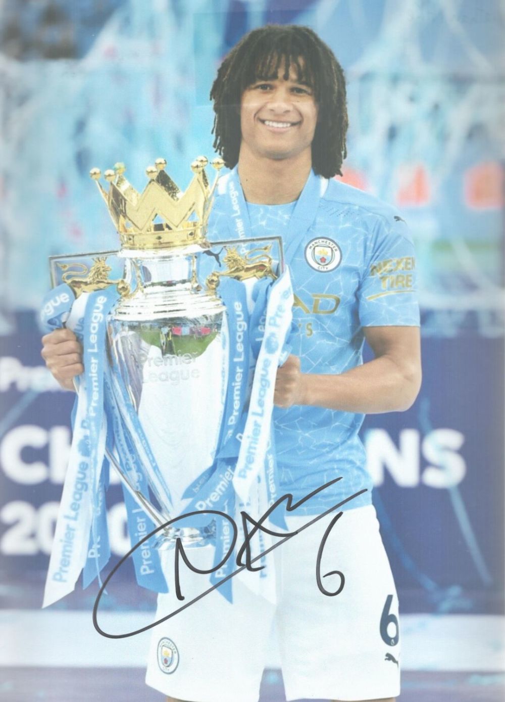 Lot 327: Football Man City Star Nathan Ake Signed 12x8...