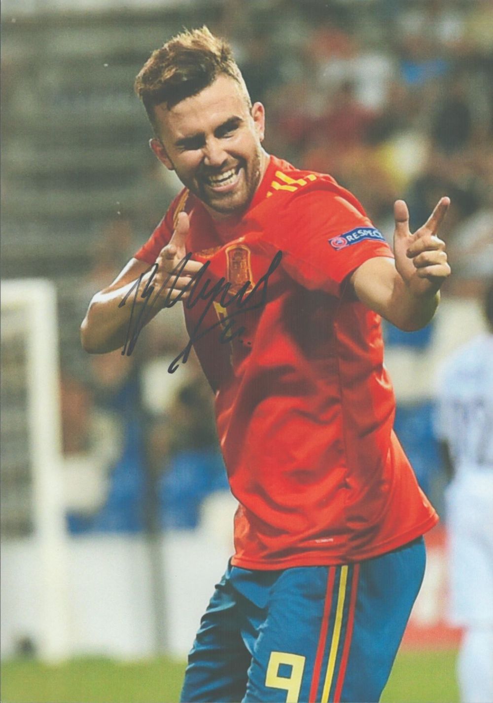 Lot 344: Football Spain International Borja Mayoral Signed 12x8 inch...