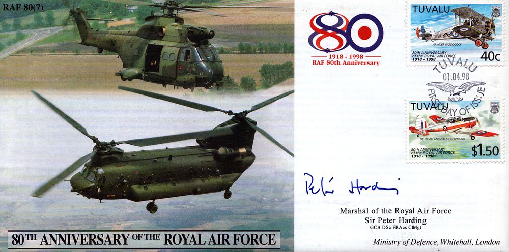 Lot 178: Marshal Sir Peter Harding signed, 80th anniversary of...