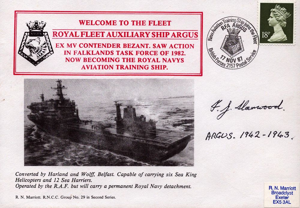 Lot 184: FG Harwood signed, Welcome to the fleet auxiliary...