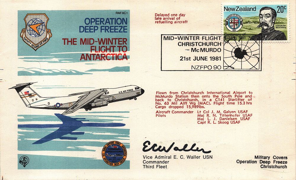 Lot 225: E. C Waller, cdr Third Fleet Vice Admiral...