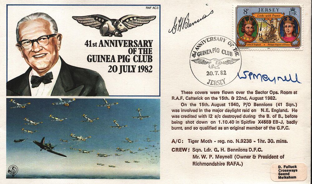 Lot 228: G.H. Bennions, D.F.C Crew & Mr W. P....