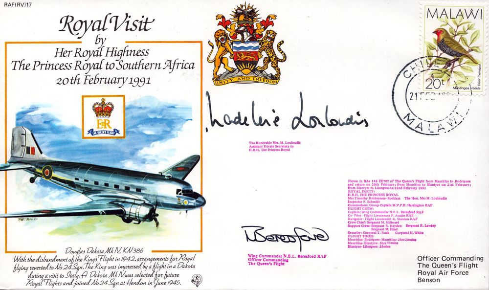 Lot 244: Hn Louloudis and Wg Comm Beresford signed Royal...