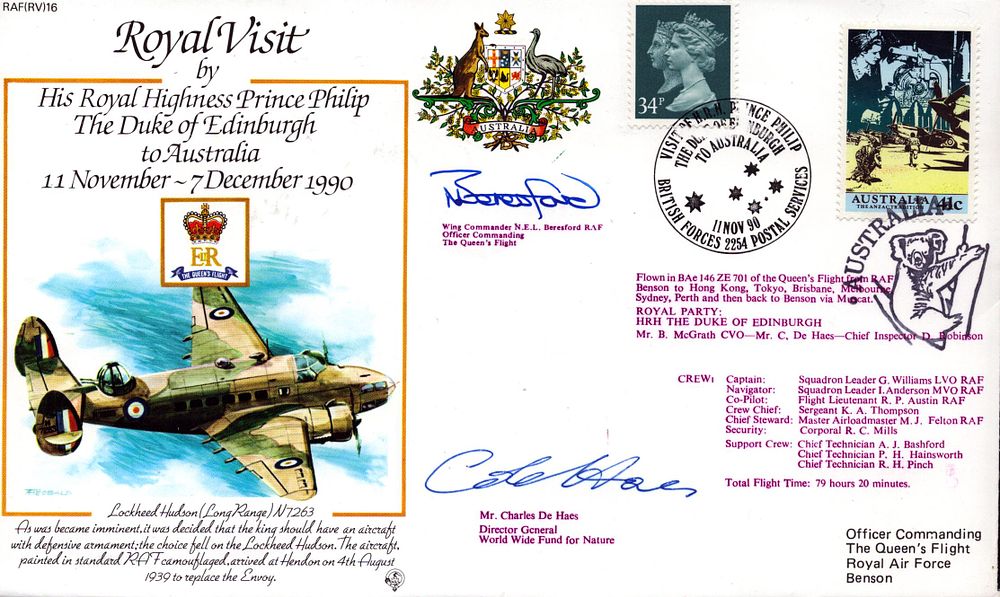 Lot 246: Wg Comm Beresford and Mr C Haes signed...