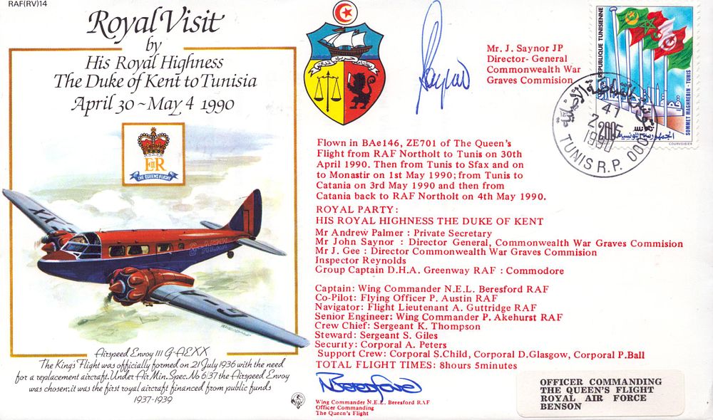 Lot 250: Mr J Saynor and WG comm Beresford signed...