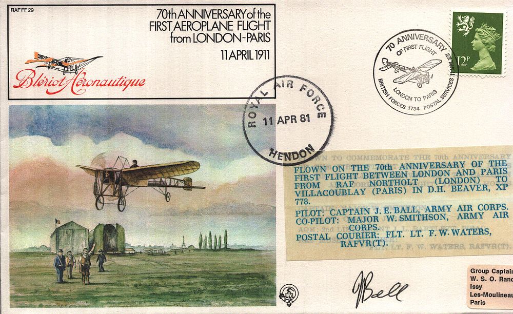 Lot 266: Cptn J E Ball signed RAF FF29 cover.