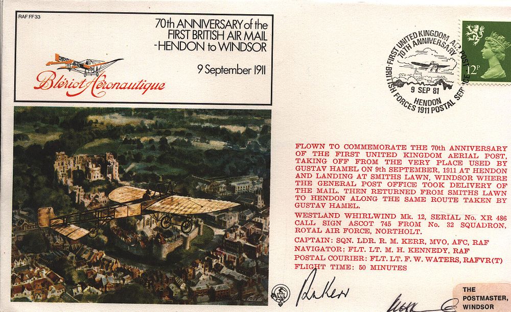 Lot 272: Sqn Ldr Kerr and 1 other signed RAF...
