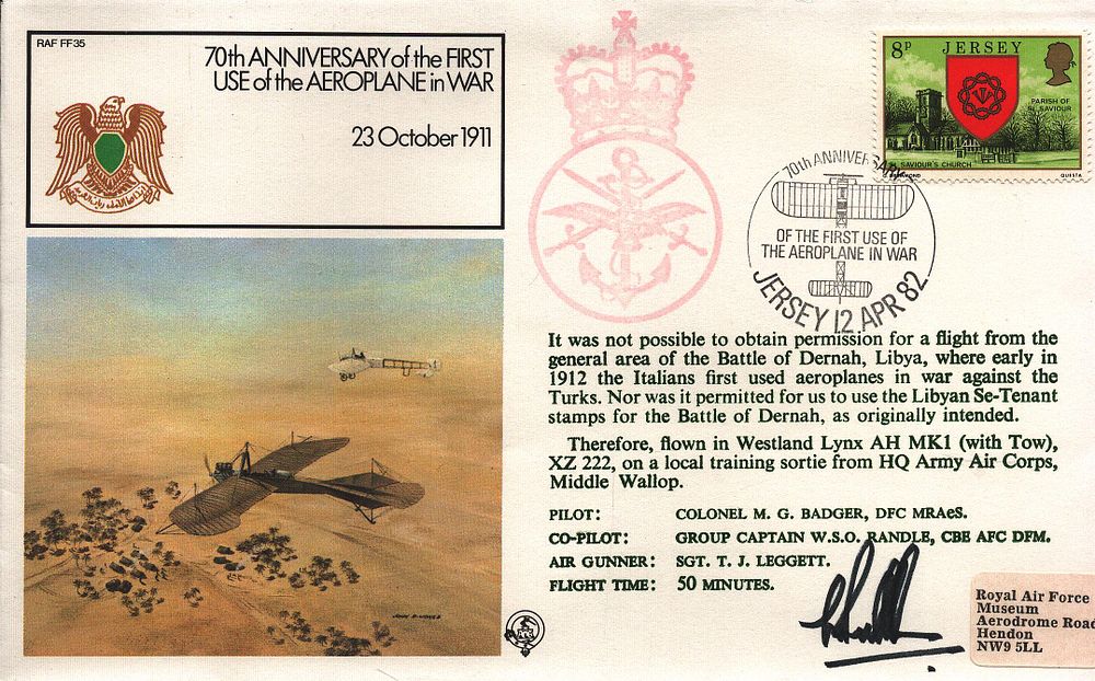 Lot 276: Grp Cptn Randle signed RAF FF35 cover.