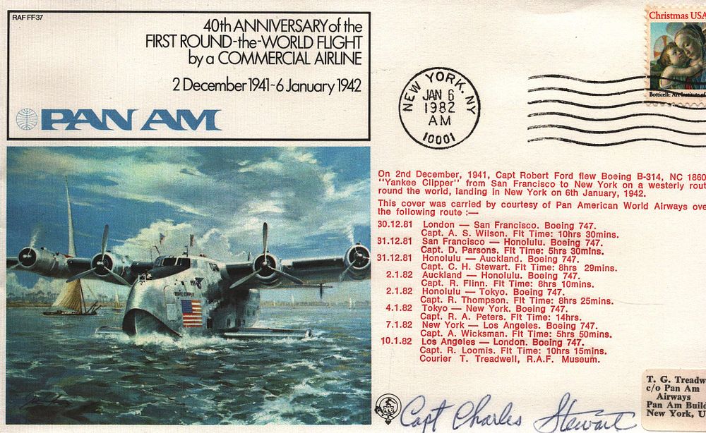 Lot 280: Cptn C Stewart signed RAF FF37 cover.