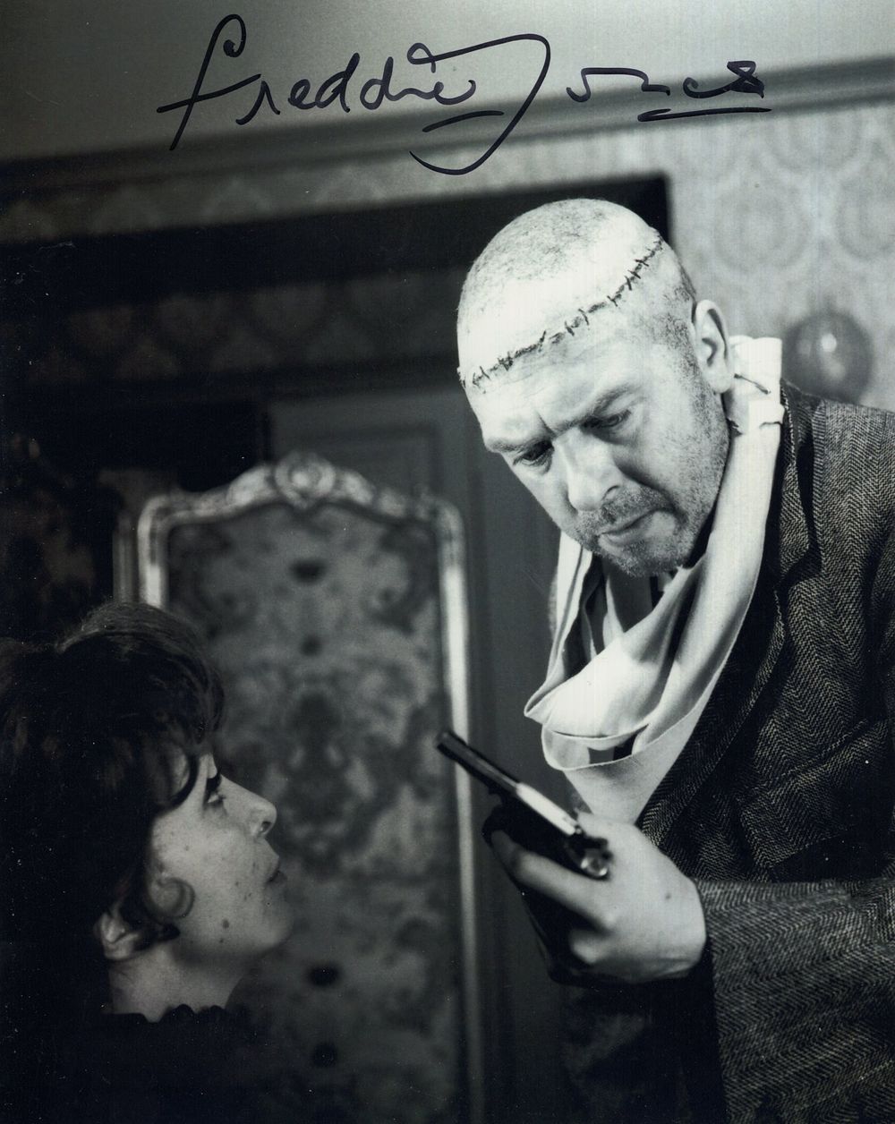 Lot 171: Frankenstein Must Die hammer horror movie B&W 8x10...