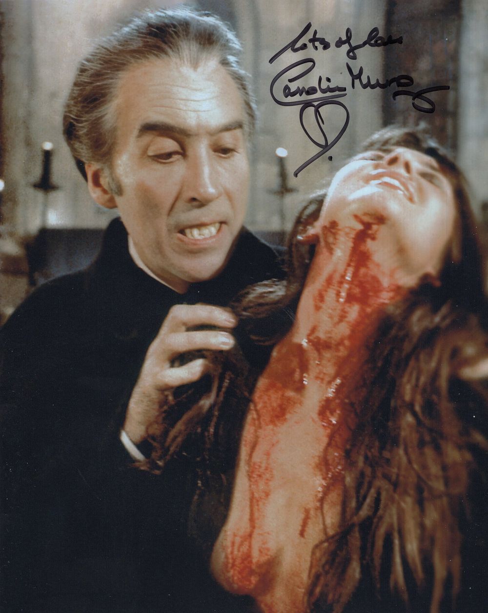 Lot 174: Dracula AD1972 hammer horror movie colour 8x10 scene...