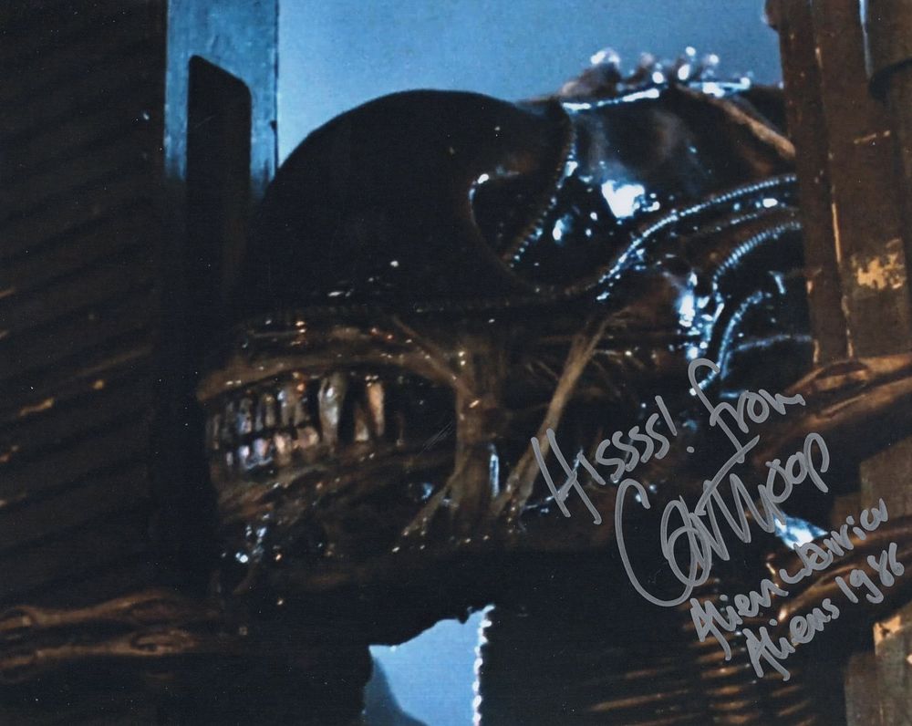 Lot 186: Aliens cult sci-fi movie colour 8x10 photo signed...