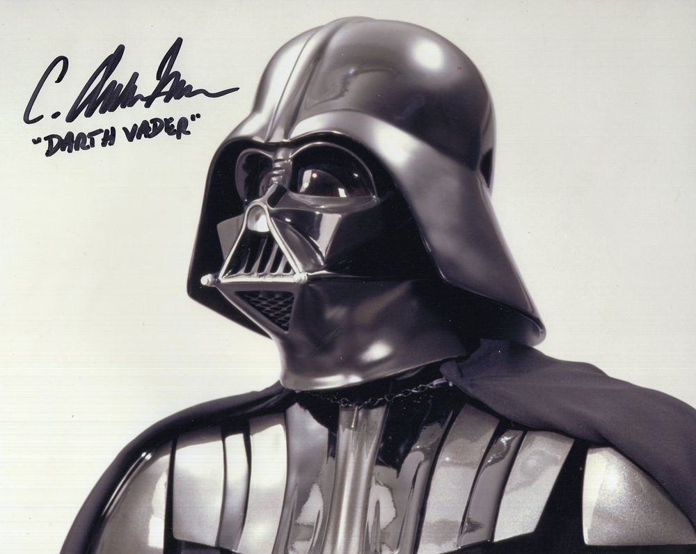 Lot 190: Star Wars Darth Vader colour 8x10 photo signed...