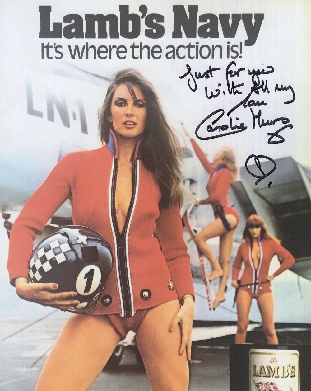 Lot 195: Lamb's Navy Rum advertisement 8x10 photo signed by...