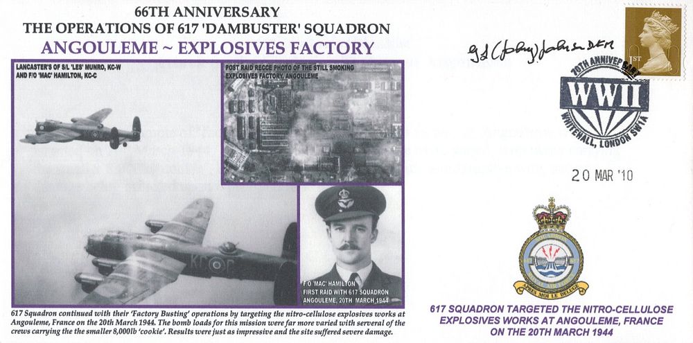 Lot 213: Dambusters 617 Squadron RAF cover dedicated to the...