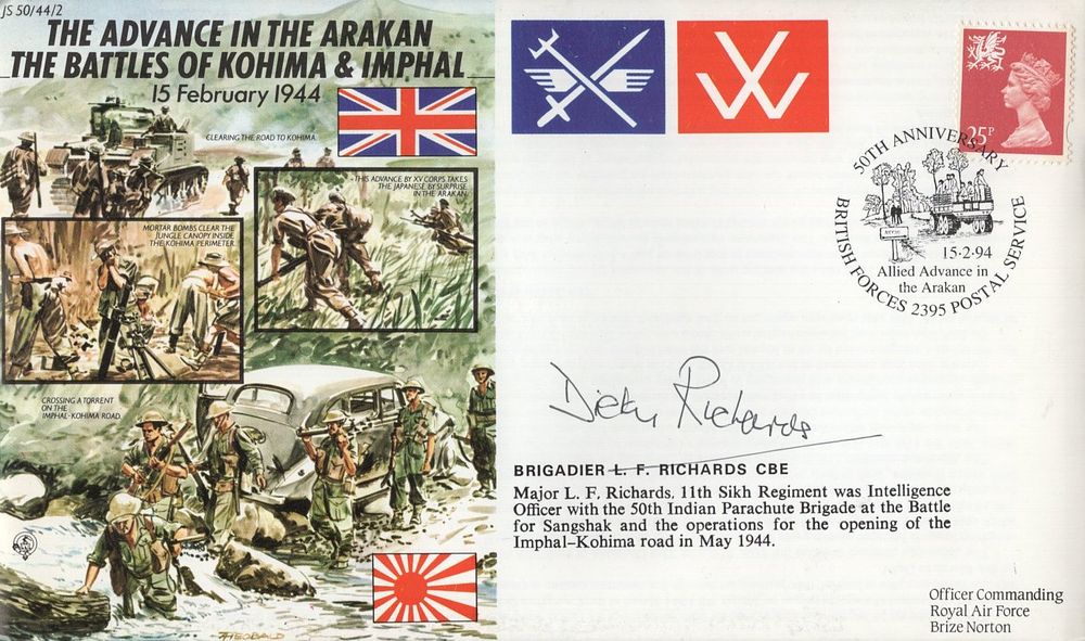 Lot 244: WW2 Battles of Kohima and Imphal cover signed...