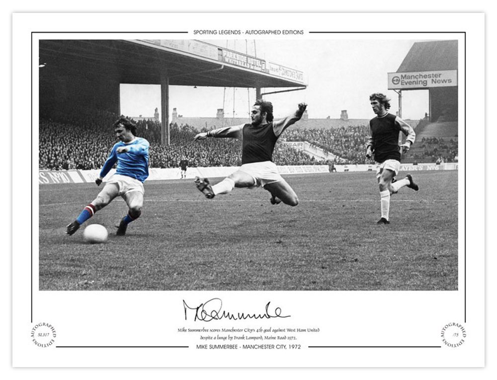 Lot 284: Autographed MIKE SUMMERBEE 16 x 12 Limited-Edition ;...